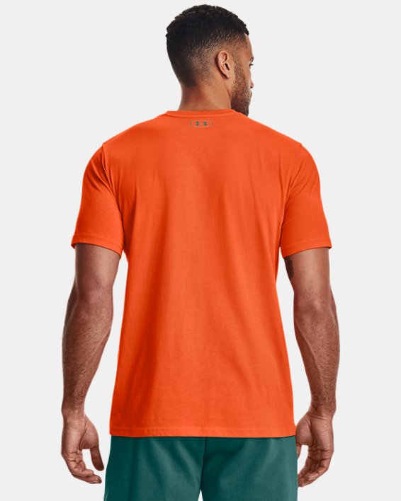 Men's Project Rock Training Short Sleeve in Orange image number 1